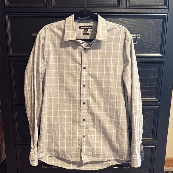 Michael Kors Gray Casual Button Down Shirt - Picture 1 of 3